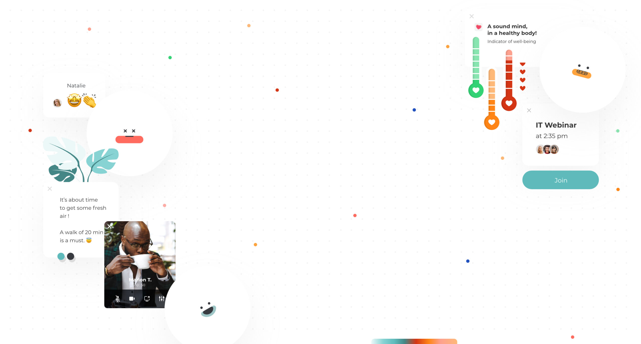  <span>Private Discuss involved</span> <br />
in wellness &<br>
the health of its users
